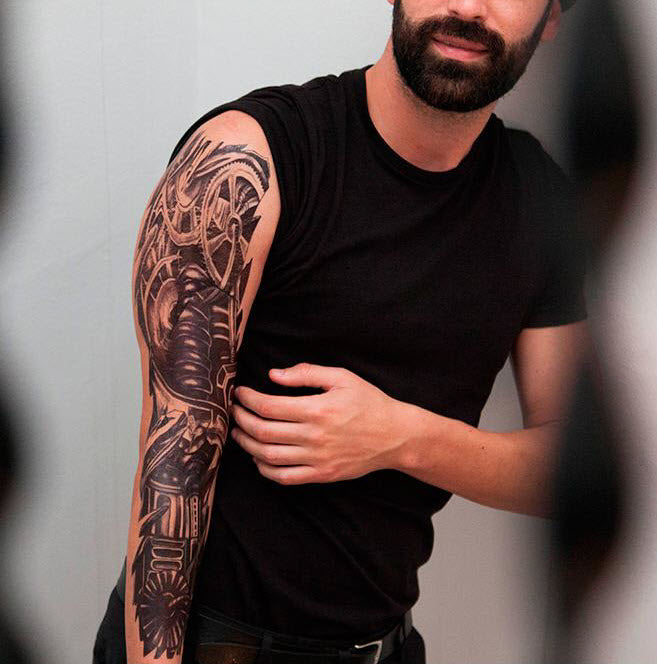 Black and gray realistic sleeve tattoo Angel piano keys eye tattoo art... |  TikTok